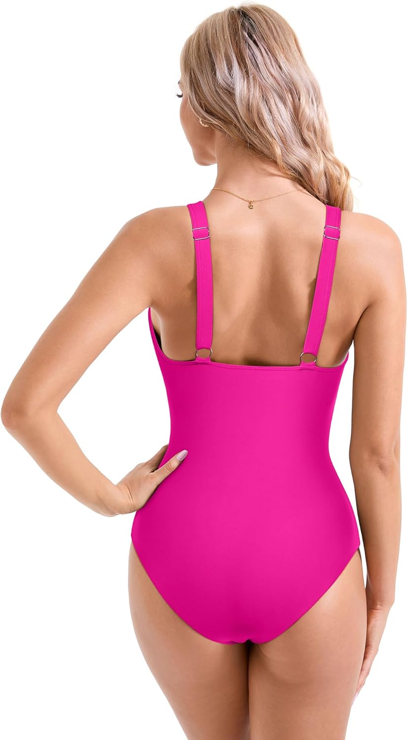 Ocevara Ocevara - Women Sexy Mesh Tummy Control Swimsuit Push Up High Waisted Bathing Suit - image 17