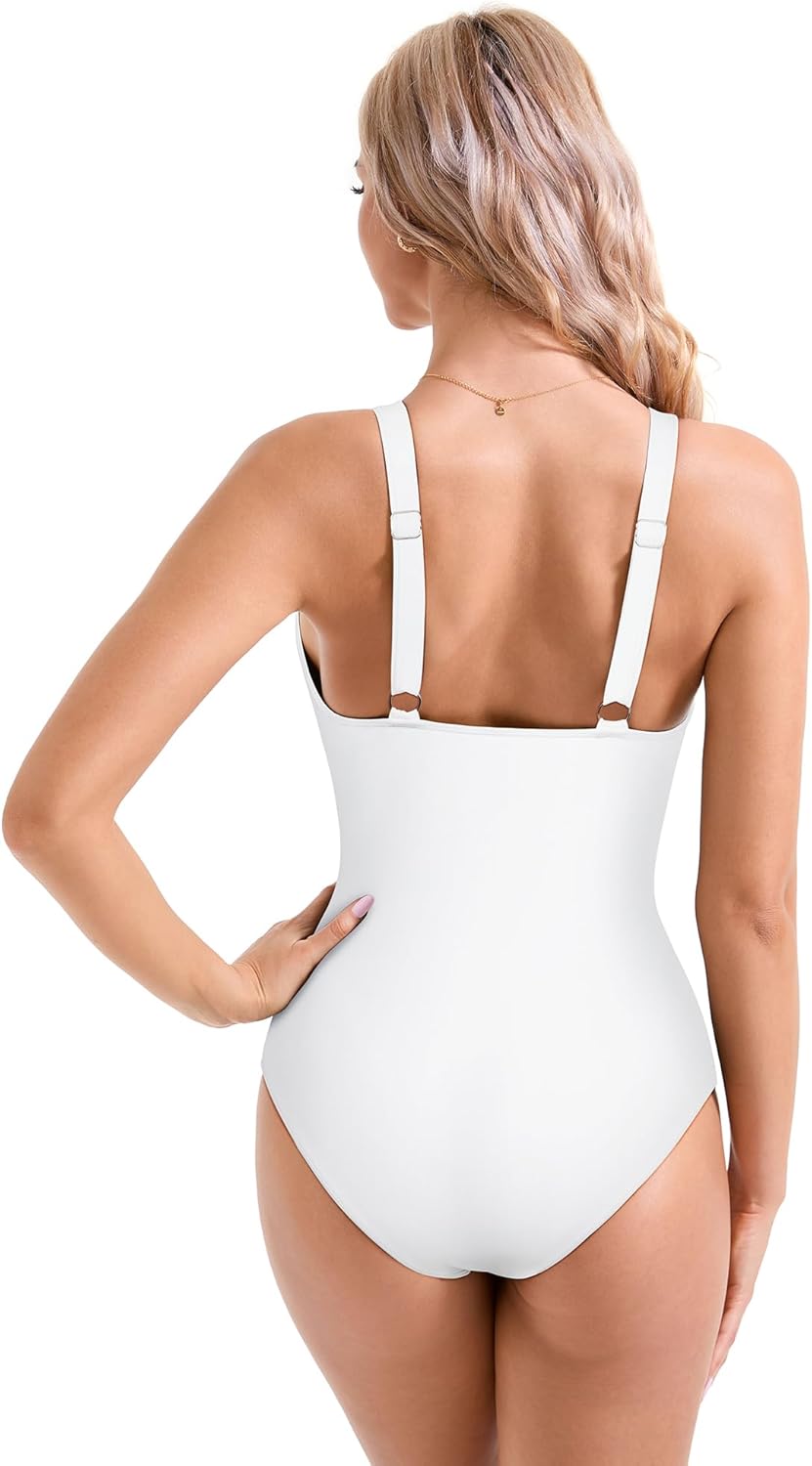 Ocevara Ocevara - Women Sexy Mesh Tummy Control Swimsuit Push Up High Waisted Bathing Suit - image 12