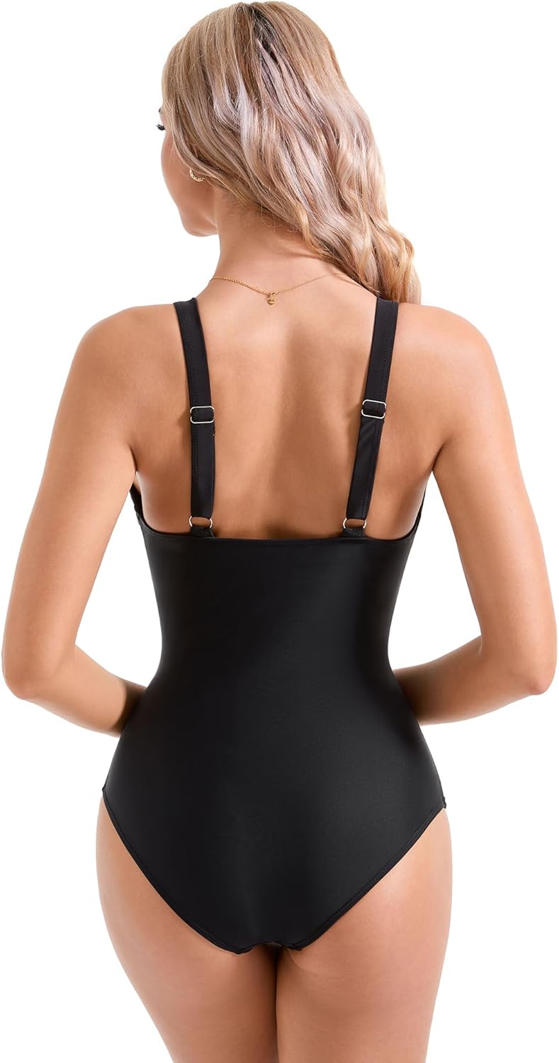 Ocevara Ocevara - Women Sexy Mesh Tummy Control Swimsuit Push Up High Waisted Bathing Suit - image 36