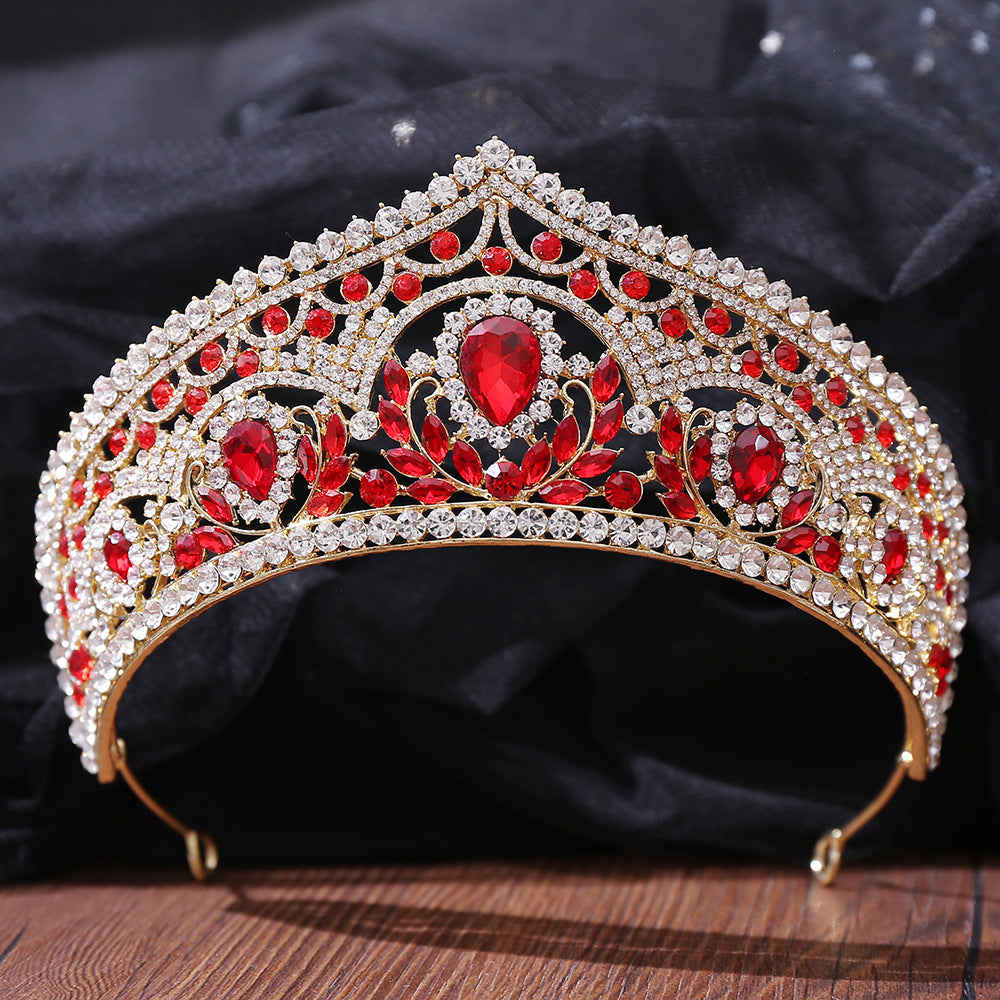 OMB1007 - Crystal Quinceanera Birthday Crown Tiara Wedding Dress Accessories Bridal Crown