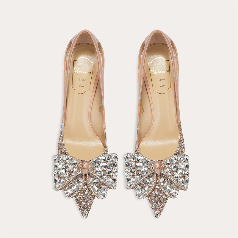 Women's High Heels with Diamonds Wedding Shoes